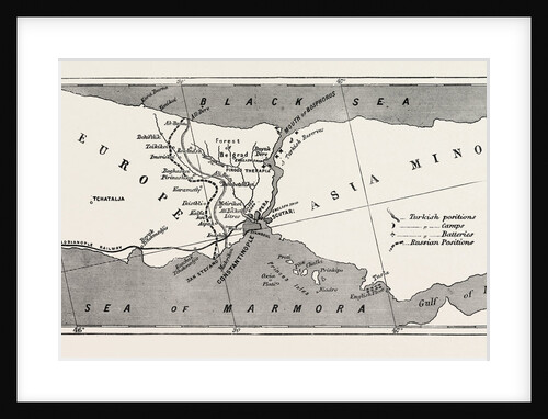 Relative Positions of the Russian and Turkish Forces, and of the British Fleet Before Constantinople, Istanbul by Anonymous