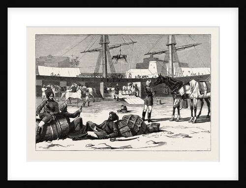 Our Indian Contingent — Landing Troop Horses of the Ninth Bengal Cavalry at Malta by Anonymous