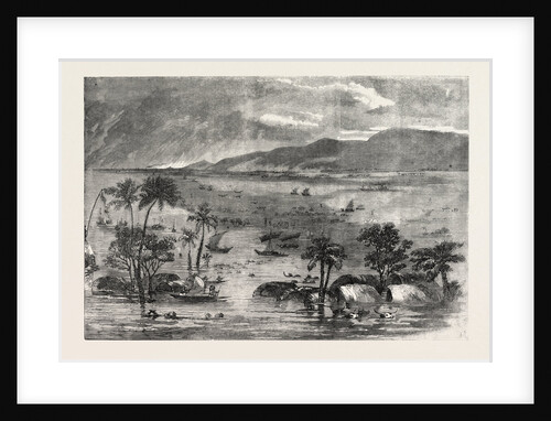 Inundation in India: View of a Branch of the Ganges, Near Rajmahal, 1856 by Anonymous