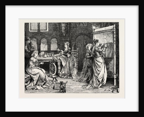 Needlework in the Olden Time: Ladies at Tapestry Work by Anonymous