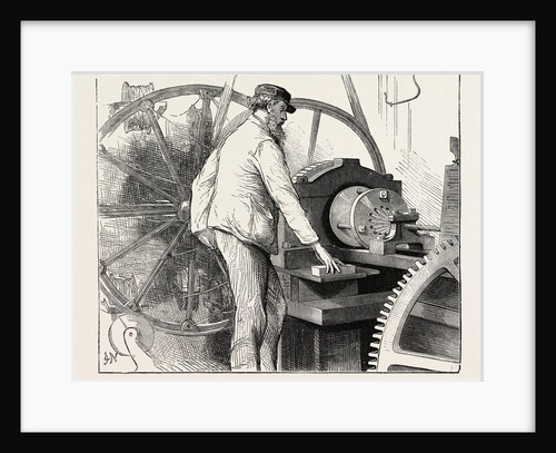 Manufacturing an Electric Telegraph Cable: Covering the Core with Wire, 1873 by Anonymous
