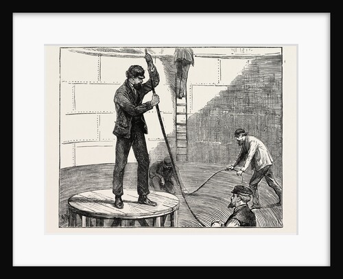 Manufacturing an Electric Telegraph Cable: Coiling Down the Cable in the Tank, 1873 by Anonymous