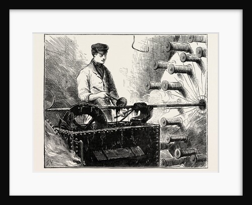 Manufacturing an Electric Telegraph Cable: Covering the Cable with Jute and Tar, 1873 by Anonymous