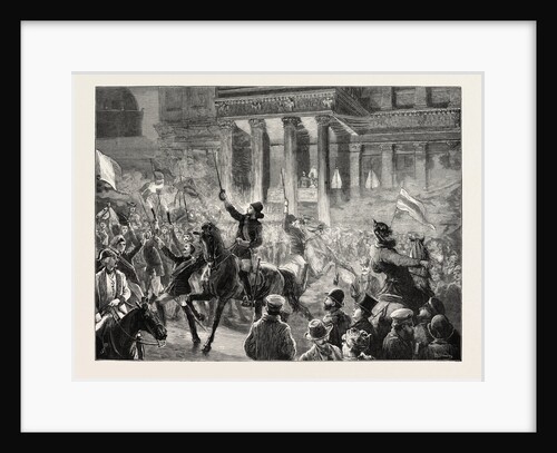 Torchlight Procession of Students at Berlin Congratulating Imperial Prince on His Recovery, Germany, 1873 by Anonymous