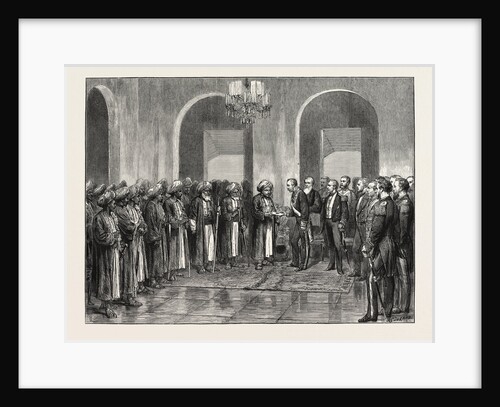 The Slavery Question in East Africa: Reception of Sir Bartle Frere in Durbar by the Sultan of Zanzibar, 1873 by Anonymous