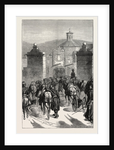 The Carlist Revolt in Spain: Mountain Artillery Re-Entering Pampeluna by the St. Nicholas Gate after an Expedition against the Carlists, 1873 by Anonymous
