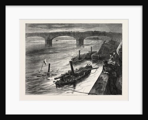 The Gunboats on the Loire Captured at Orleans by the Prussians, France, 1871 by Anonymous
