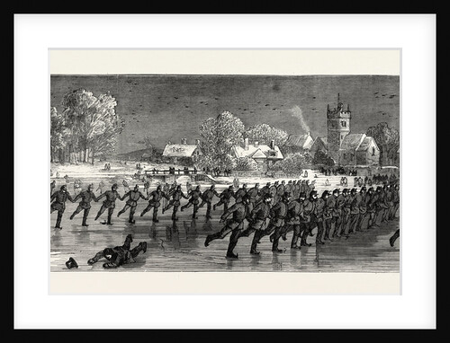 Skating Parade of the First Huntingdonshire Rifle Volunteers, UK, 1871 by Anonymous