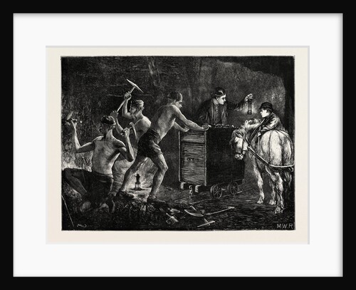 Pitmen Hewing the Coal in a Mine, 1871 by Anonymous