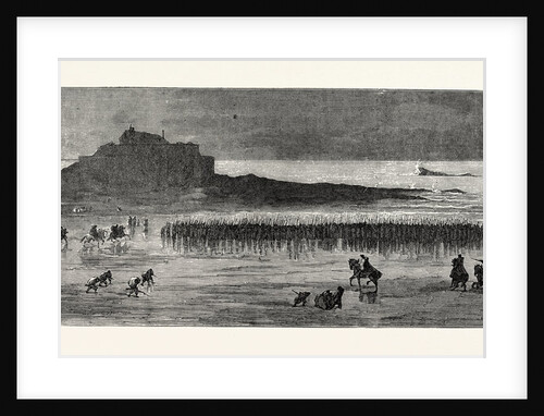 On the Beach at St. Malo: Departure of Levies for the Front, France, 1871 by Anonymous