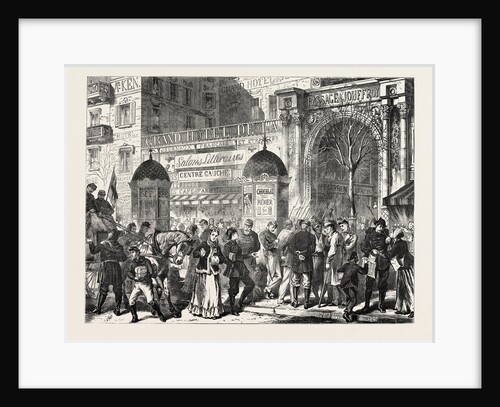 The A Stroll on the Boulevards in Paris Before the Capitulation, France, 1871 by Anonymous