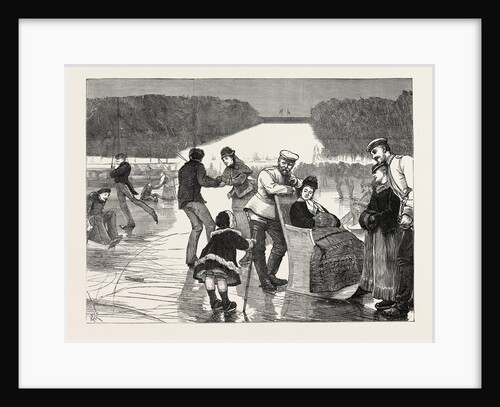 The Three Miles from the Front, Skating at Versailles, France, 1871 by Anonymous