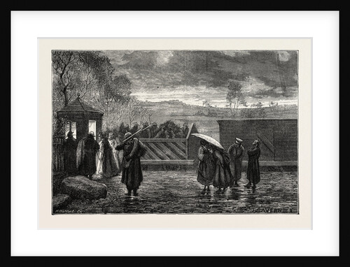The At the Station, Prussians Selling Water, France, 1871 by Anonymous