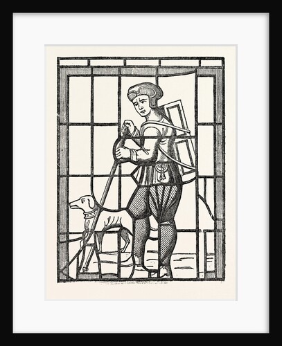 The Pedlar and His Dog, From A Window in Lambeth Church, London by Anonymous