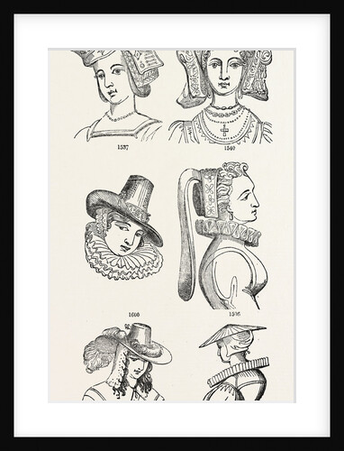 Old English Head Dress by Anonymous