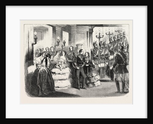 The Royal and Imperial Party Ascending the Grand Staircase of the Palace of Saint Cloud, France, 1855 by Anonymous