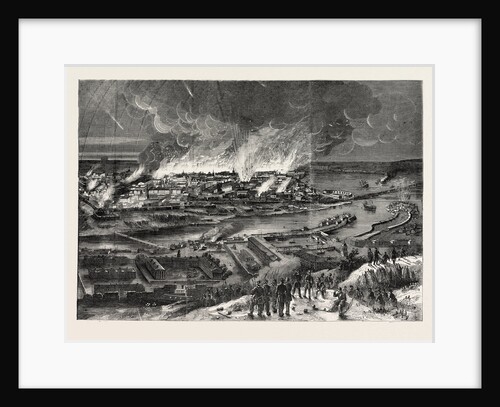 The Crimean War: Conflagration of Sebastopol, on the Morning of September 9, 1855, from the Height at the Termination of the Redan by Anonymous