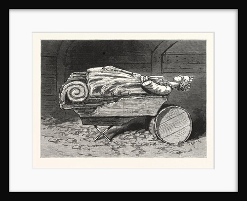 The Recovered Figure-Head of the Missing British Training-Ship Atalanta Sketched at St. Johns, Newfoundland by Anonymous