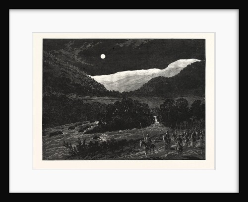 The South American War: Chilian Cavalry Crossing the Pass of Usapalta, in the Cordilleras. by Anonymous