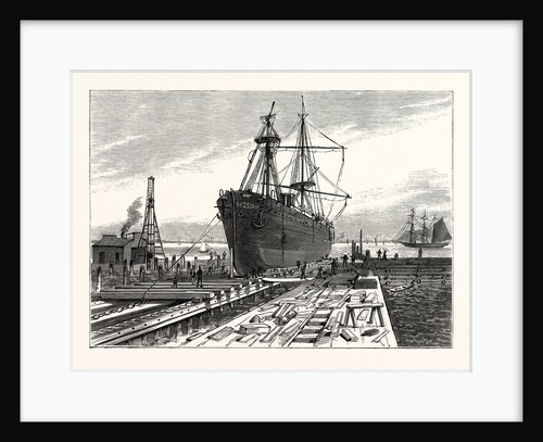 New York: Preparing to Remove the Obelisk from the Hold of the Steamer Dessoug, at the Clifton Dry Dock, Staten Island by Anonymous