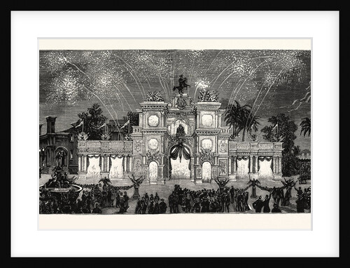 Italy: The Pyrotechnic Display at the Fete of St. Rosalie, at Palermo by Anonymous