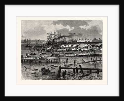 Jamaica, the Cyclone of July; Appearance of the Wharves at Kingston the Day after the Storm by Anonymous