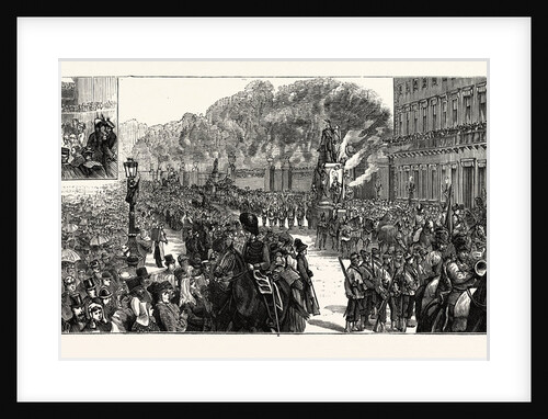 Belgium: The Jubilee of Independence, King Leopold Responding to Addresses and Reviewing the Historical Cavalcade, Brussels by Anonymous