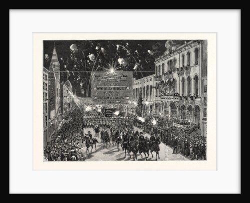 New York: Democratic Demonstration, the Coogan Legion Passing Tammany Hall by Anonymous