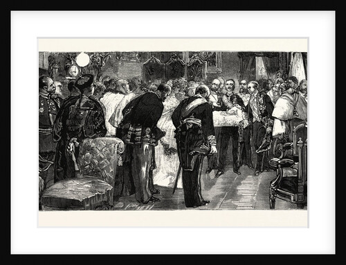 Spain: The Royal Birth, King Alfonso Presenting the Infanta to the Ambassadors and State Officials by Anonymous
