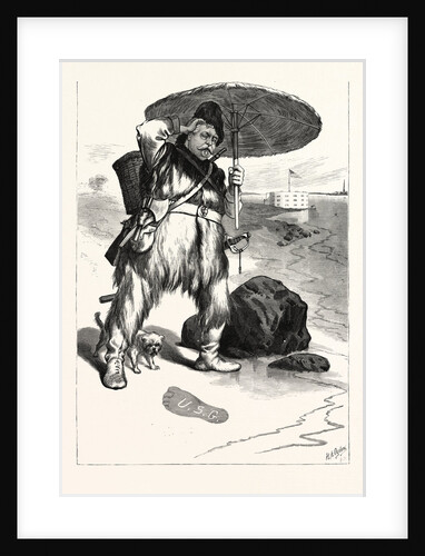 Robinson Crusoe Hancock, Abandoned on Governor's Island, Discovers the Print of a Man's Foot in the Sand by Anonymous