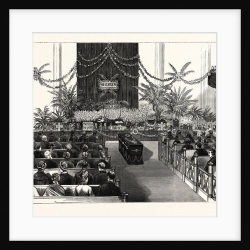 New York: Funeral Services Over the Remains of the Late Rev. Dr. Edwin H. Chapin, the Floral Tributes at the Altar by Anonymous