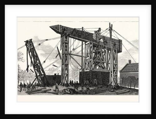 The Method by which the Egyptian Obelisk Was Set in Its Permanent Position in Central Park, January by Anonymous