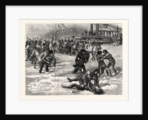 Dakota: A Snowball Battle Between Indian Boys, on the Banks of the Red River of the North by Anonymous