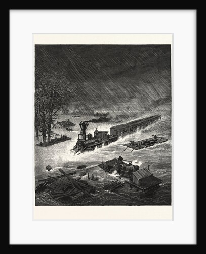 Louisiana: The Heavy Floods in the South, a Scene on the Jackson Railroad, Near North Pass by Anonymous