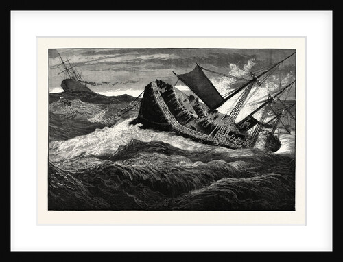 The December Gales on the Atlantic: The German Steamship Volmer Steering the Disabled Anchor Line Steamship Victoria Into New York Bay by Anonymous