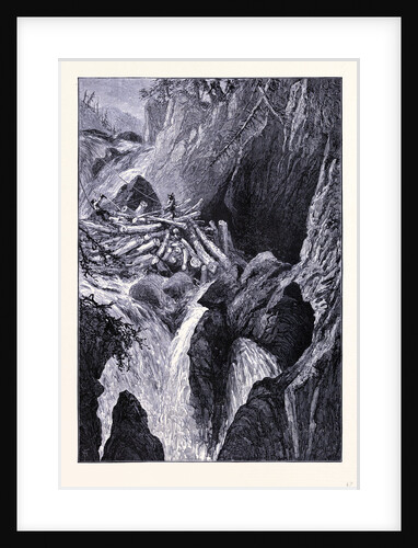 Ausable Chasm Rainbow Falls New York by Anonymous