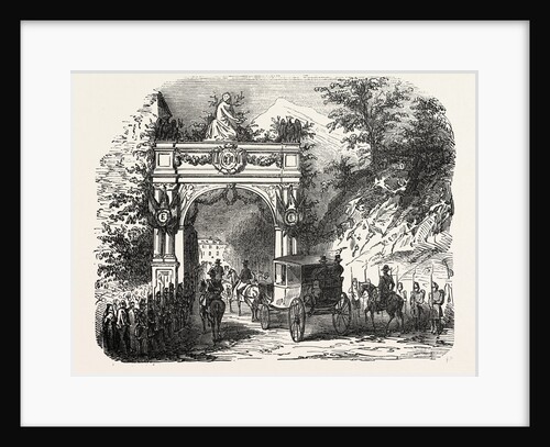 Arc de triomphe erected at the entrance of Eaux-Bonnes, for the reception of the Empress by Anonymous
