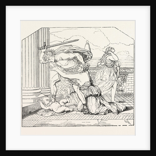 Massacre of the Innocents by Nicolas Poussin: Painting by Anonymous