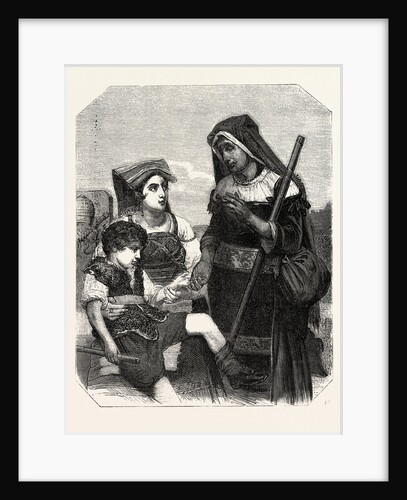 A fortune teller, painting by Mr Schnetz by Anonymous