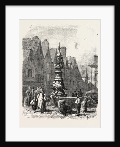 Fountain on the grand marché in Tours, France by Anonymous