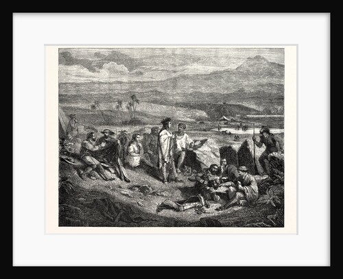 Adventurers in New Mexico,painting by Bourgoin by Anonymous