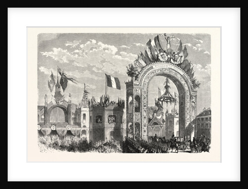 Entrance of the Queen of England at the Railway Station of Boulogne, France. Queen Victoria by Anonymous