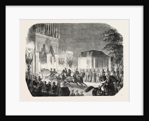 Arrival of the Queen of England at the Castle of Saint-Cloud, France. Queen Victoria by Anonymous