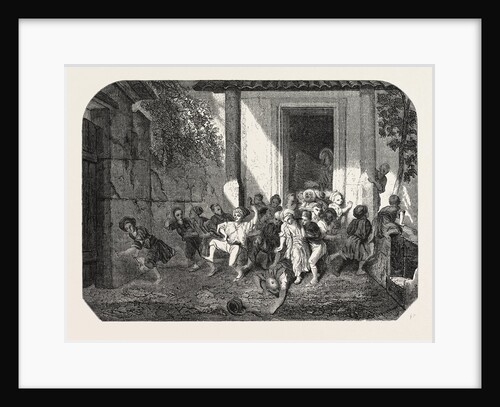 Salon of 1855. Leaving the Turkish School by Anonymous