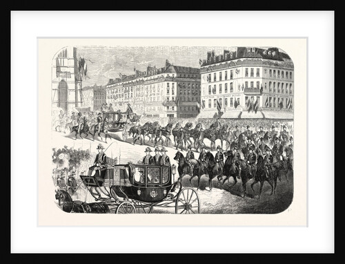 The Imperial Procession Going to the Notre Dame, to Attend the Te Deum Sung in Thanksgiving for the Capture of Sevastopol. Paris, France by Anonymous