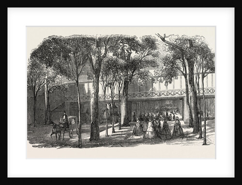 Expo 1855. Walkway of the Rotunda Annex, above the Cours-La-Reine. Paris, France, Exposition Universelle by Anonymous