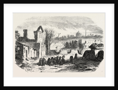Layout Barricades in the Streets of Sevastopol. The Crimean War, 1855 by Anonymous