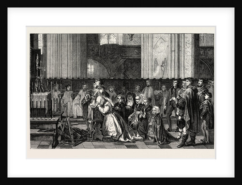 Salon of 1855. Belgian School. The Trentaines De Bertal De Haze, Engraving by Anonymous