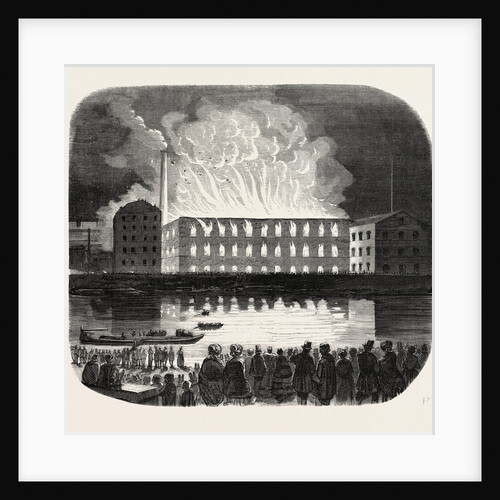 Fire on the Wharf De Billy, Paris, 18 November 1855. France by Anonymous