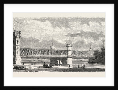 Railway Erquelines Saint-Quentin: The New Bridge of Cologne, 1855 by Anonymous